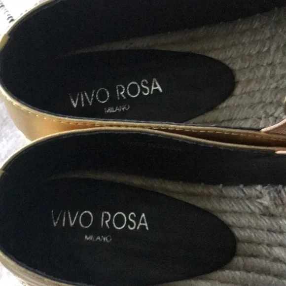 Vivo Rosa leather espadrilles NWOT Made in Italy US7.5 - Picture 8 of 12